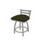 Holland Bar Stool Co 18" Low Back Swivel Vanity Stool, Nickel Finish, Canter Pine Seat 41118AN010 - alternate 1
